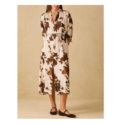 PennyBlack für Damen. 2611221163200 Pbbboario beigefarbenes Kleid (40), Lässig, Tierdruck, Polyester, Langarm PennyBlack für Damen. 2611221163200 Pbbboario beigefarbenes Kleid (40), Lässig, Tierdruck, Polyester, Langarm