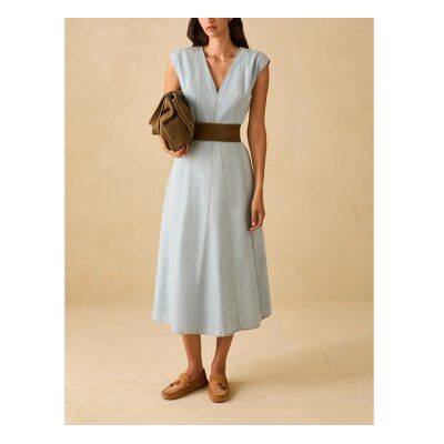 PennyBlack für Damen. 2611221253200 Pbbmemo Kleid blau (44), Lässig, Ärmellos / Hosenträger, Lyocell PennyBlack für Damen. 2611221253200 Pbbmemo Kleid blau (44), Lässig, Ärmellos / Hosenträger, Lyocell