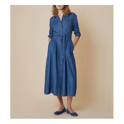 PennyBlack für Damen. 2511221063200 Pinta Kleid blau (M), Lässig, Baumwolle, Langarm PennyBlack für Damen. 2511221063200 Pinta Kleid blau (M), Lässig, Baumwolle, Langarm