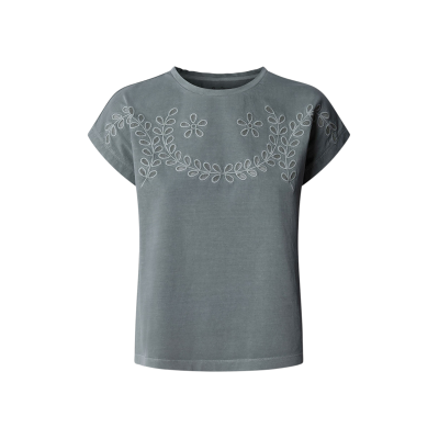 Pepe Jeans für Damen. PL5000137 Grünes Mina-T-Shirt (M), Lässig, Baumwolle, Kurzarm Pepe Jeans für Damen. PL5000137 Grünes Mina-T-Shirt (M), Lässig, Baumwolle, Kurzarm