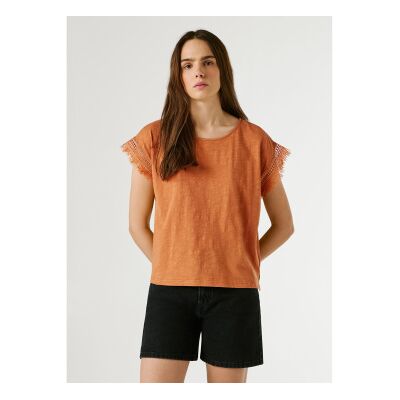 Pepe Jeans für Damen. PL5000143 Nain-T-Shirt orange (S), Lässig, Baumwolle, Kurzarm Pepe Jeans für Damen. PL5000143 Nain-T-Shirt orange (S), Lässig, Baumwolle, Kurzarm