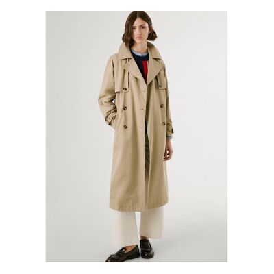 Pepe Jeans für Damen. PL4024349 Beiger Trenchcoat Sofia (S), Lässig, Polyester Pepe Jeans für Damen. PL4024349 Beiger Trenchcoat Sofia (S), Lässig, Polyester
