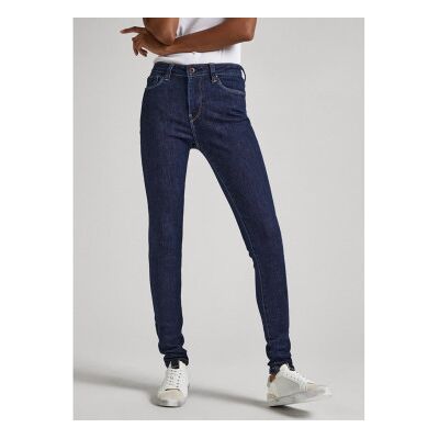 Pepe Jeans für Damen. PL204584BB9 Jeans Skinny Jeans Navy High Rise (25/30), Lässig, Baumwolle, Denim, Nachhaltig, Marine Pepe Jeans für Damen. PL204584BB9 Jeans Skinny Jeans Navy High Rise (25/30), Lässig, Baumwolle, Denim, Nachhaltig, Marine
