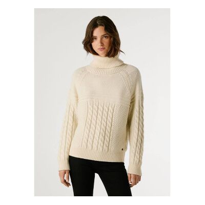 Pepe Jeans für Damen. PL7000053 Caresse Pullover cremefarben (XS), Weiß, Lässig, Acryl Pepe Jeans für Damen. PL7000053 Caresse Pullover cremefarben (XS), Weiß, Lässig, Acryl