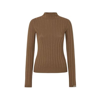 Pepe Jeans für Damen. PL702224 Izabel Schildkröten-Pullover braun (M), Lässig, Baumwolle, Langarm Pepe Jeans für Damen. PL702224 Izabel Schildkröten-Pullover braun (M), Lässig, Baumwolle, Langarm