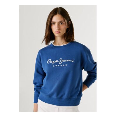 Pepe Jeans für Damen. PL5800072 Matjes-Pullover blau (L), Lässig, Baumwolle Pepe Jeans für Damen. PL5800072 Matjes-Pullover blau (L), Lässig, Baumwolle