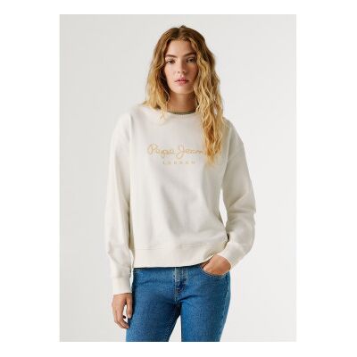 Pepe Jeans für Damen. PL5800072 Pullover Maty weiß (XS), Lässig, Baumwolle Pepe Jeans für Damen. PL5800072 Pullover Maty weiß (XS), Lässig, Baumwolle