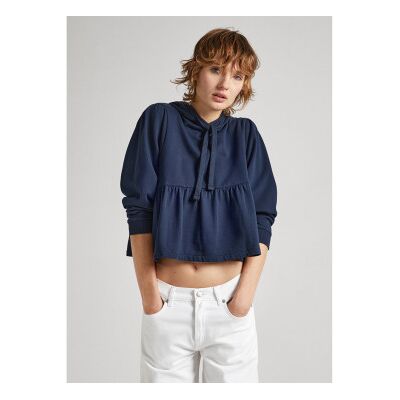 Pepe Jeans für Damen. PL581429 Jordan Sweatshirt navy (M/L), Lässig, Baumwolle, Langarm, Nachhaltig, Marine Pepe Jeans für Damen. PL581429 Jordan Sweatshirt navy (M/L), Lässig, Baumwolle, Langarm, Nachhaltig, Marine