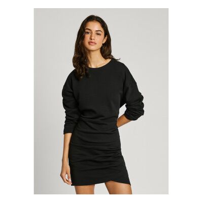Pepe Jeans für Damen. PL9537745 Bolina Kleid schwarz (M), Lässig, Baumwolle, Langarm Pepe Jeans für Damen. PL9537745 Bolina Kleid schwarz (M), Lässig, Baumwolle, Langarm