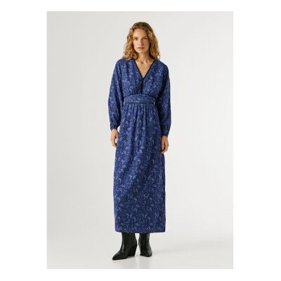 Pepe Jeans für Damen. PL9537802 Barby Kleid blau (M), Lässig, Viskose, Langarm Pepe Jeans für Damen. PL9537802 Barby Kleid blau (M), Lässig, Viskose, Langarm