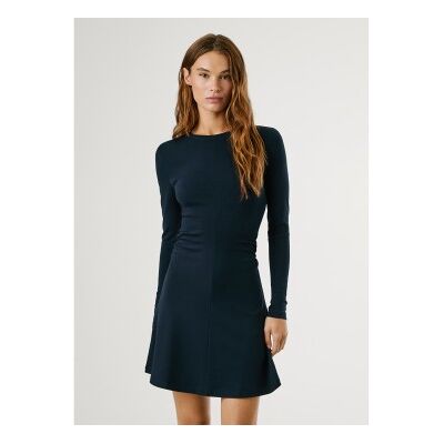 Pepe Jeans für Damen. PL9537718 Boli Kleid navy (S), Lässig, Baumwolle, Langarm, Marine Pepe Jeans für Damen. PL9537718 Boli Kleid navy (S), Lässig, Baumwolle, Langarm, Marine