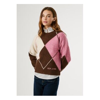 Pepe Jeans für Damen. PL7000037 Cecily Pullover braun (XL), Lässig, Acryl Pepe Jeans für Damen. PL7000037 Cecily Pullover braun (XL), Lässig, Acryl