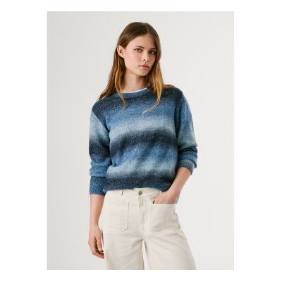 Pepe Jeans für Damen. PL7000060 Colombe Crew Pullover blau (S), Lässig, Baumwolle Pepe Jeans für Damen. PL7000060 Colombe Crew Pullover blau (S), Lässig, Baumwolle