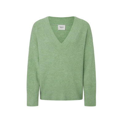 Pepe Jeans für Damen. PL702190 Grüner Pullover Irma (XL), Lässig, Acryl Pepe Jeans für Damen. PL702190 Grüner Pullover Irma (XL), Lässig, Acryl