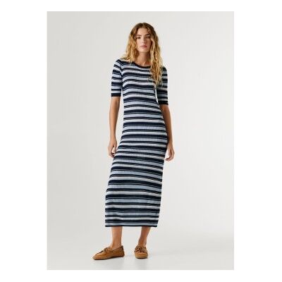 Pepe Jeans für Damen. PL9537810 Kimmi Kleid blau (L), Lässig, Viskose, Kurzarm Pepe Jeans für Damen. PL9537810 Kimmi Kleid blau (L), Lässig, Viskose, Kurzarm