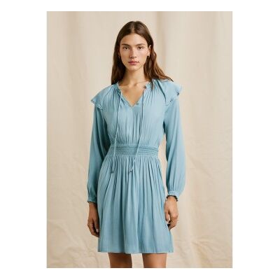 Pepe Jeans für Damen. PL9537712 Lotty Kleid blau (L), Lässig, Polyester, Langarm Pepe Jeans für Damen. PL9537712 Lotty Kleid blau (L), Lässig, Polyester, Langarm