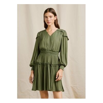 Pepe Jeans für Damen. PL9537727 Martina Kleid grün (M), Lässig, Polyester, Langarm Pepe Jeans für Damen. PL9537727 Martina Kleid grün (M), Lässig, Polyester, Langarm
