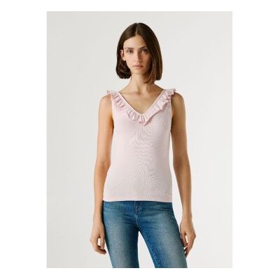 Pepe Jeans für Damen. PL506050 Millie T-shirt rosa (S), Lässig, Baumwolle, Ärmellos / Hosenträger Pepe Jeans für Damen. PL506050 Millie T-shirt rosa (S), Lässig, Baumwolle, Ärmellos / Hosenträger