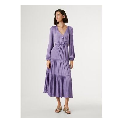 Pepe Jeans für Damen. PL953760 Ohanna Kleid flieder (M), Lässig, Polyester, Langarm Pepe Jeans für Damen. PL953760 Ohanna Kleid flieder (M), Lässig, Polyester, Langarm