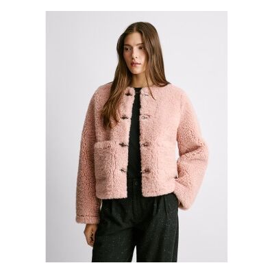 Pepe Jeans für Damen. PL4024366 Paige rosa Mantel (M), Lässig, Polyester Pepe Jeans für Damen. PL4024366 Paige rosa Mantel (M), Lässig, Polyester