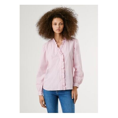 Pepe Jeans für Damen. PL3051255 Bluse Pearlcy rosa (M), Lässig, Baumwolle, Langarm Pepe Jeans für Damen. PL3051255 Bluse Pearlcy rosa (M), Lässig, Baumwolle, Langarm
