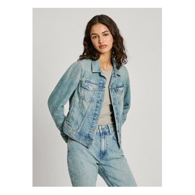 Pepe Jeans für Damen. PL402430MS2 Blaue schlanke Jacke (XL), Lässig, Baumwolle, Denim Pepe Jeans für Damen. PL402430MS2 Blaue schlanke Jacke (XL), Lässig, Baumwolle, Denim