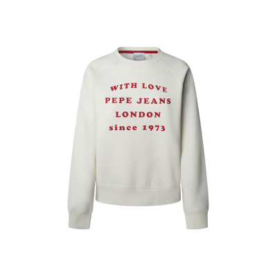 Pepe Jeans für Damen. PL5800011 Sweatshirt Bel weiß (M), Lässig, Baumwolle Pepe Jeans für Damen. PL5800011 Sweatshirt Bel weiß (M), Lässig, Baumwolle