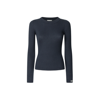 Pepe Jeans für Damen. PL7000025 Pullover Carla navy (M), Lässig, Baumwolle, Marine Pepe Jeans für Damen. PL7000025 Pullover Carla navy (M), Lässig, Baumwolle, Marine