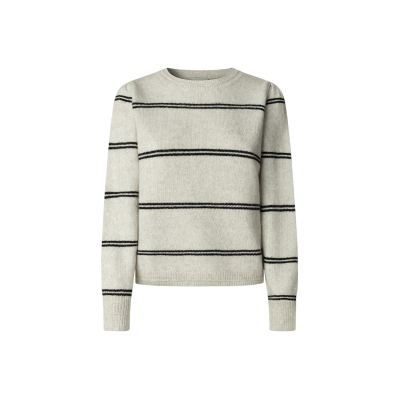 Pepe Jeans für Damen. PL7000044 Carmela Streifen-Pullover off-white (S), Weiß, Lässig, Polyester Pepe Jeans für Damen. PL7000044 Carmela Streifen-Pullover off-white (S), Weiß, Lässig, Polyester