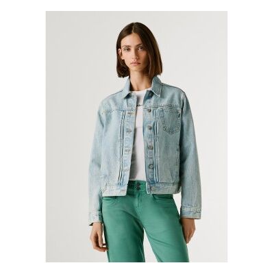 Pepe Jeans für Damen. PL40244632V1 Blaue reguläre Jacke (M), Lässig, Baumwolle, Denim Pepe Jeans für Damen. PL40244632V1 Blaue reguläre Jacke (M), Lässig, Baumwolle, Denim