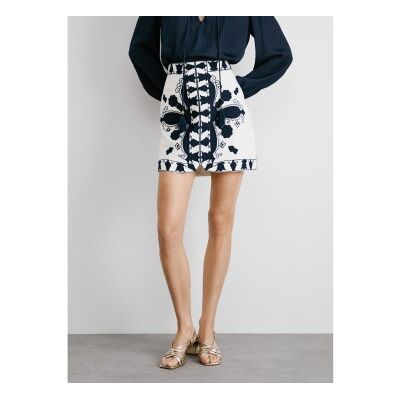 Pepe Jeans für Damen. PL901200 Kurzer Rock aus Baumwollgewebe weiß, schwarz (S), Lässig, Baumwolle Pepe Jeans für Damen. PL901200 Kurzer Rock aus Baumwollgewebe weiß, schwarz (S), Lässig, Baumwolle