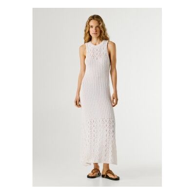 Pepe Jeans für Damen. PL9537820 Kenia Kleid weiß (S), Lässig, Polyester, Ärmellos / Hosenträger Pepe Jeans für Damen. PL9537820 Kenia Kleid weiß (S), Lässig, Polyester, Ärmellos / Hosenträger