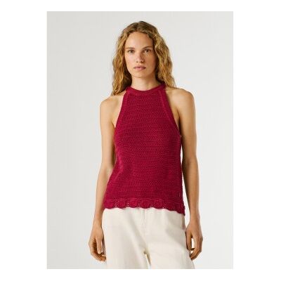 Pepe Jeans für Damen. PL7000121 Top Kinah rot (L), Lässig, Baumwolle, Ärmellos / Hosenträger Pepe Jeans für Damen. PL7000121 Top Kinah rot (L), Lässig, Baumwolle, Ärmellos / Hosenträger
