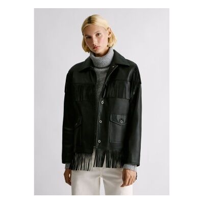 Pepe Jeans für Damen. PL4024380 Schwarze Rose Jacke (M), Lässig, Leder Pepe Jeans für Damen. PL4024380 Schwarze Rose Jacke (M), Lässig, Leder