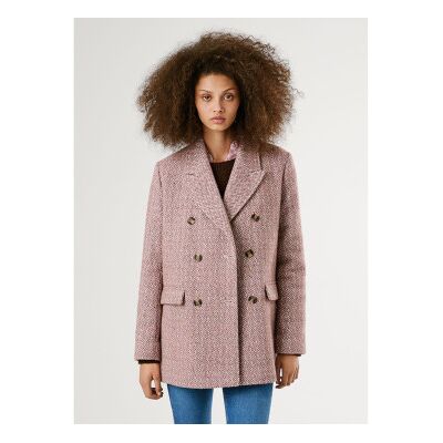 Pepe Jeans für Damen. PL4024360 Salome Blazer rosa (M), Lässig, Klassisch, Polyester Pepe Jeans für Damen. PL4024360 Salome Blazer rosa (M), Lässig, Klassisch, Polyester