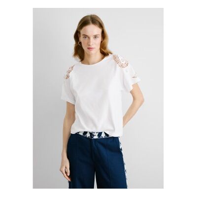 Pepe Jeans für Damen. PL506081 Veronica-T-Shirt weiß (M), Lässig, Baumwolle, Kurzarm, Nachhaltig Pepe Jeans für Damen. PL506081 Veronica-T-Shirt weiß (M), Lässig, Baumwolle, Kurzarm, Nachhaltig