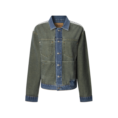 Pepe Jeans für Damen. PL402593 Wendbare Jacke aus Denim-Stoff grün, blau (M), Lässig, Baumwolle, Nachhaltig Pepe Jeans für Damen. PL402593 Wendbare Jacke aus Denim-Stoff grün, blau (M), Lässig, Baumwolle, Nachhaltig