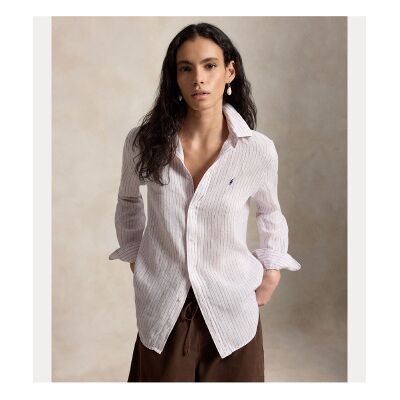 Polo Ralph Lauren für Damen. 211A96158011 Klassisches Leinenhemd weiß (XS), Lässig, Langarm Polo Ralph Lauren für Damen. 211A96158011 Klassisches Leinenhemd weiß (XS), Lässig, Langarm