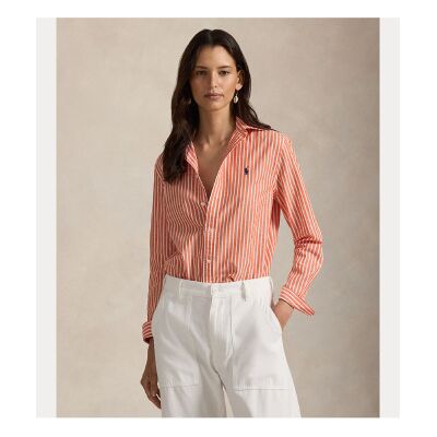 Polo Ralph Lauren für Damen. 211971514502 Hemd aus Baumwolle und Leinen Classic Fit orange (XS), Lässig, Langarm Polo Ralph Lauren für Damen. 211971514502 Hemd aus Baumwolle und Leinen Classic Fit orange (XS), Lässig, Langarm