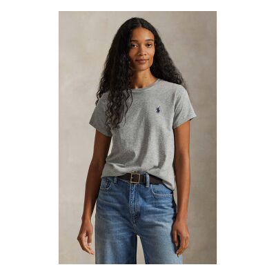 Polo Ralph Lauren für Damen. 211B14605030 Classic Fit T-Shirt grau (L), Lässig, Baumwolle, Kurzarm Polo Ralph Lauren für Damen. 211B14605030 Classic Fit T-Shirt grau (L), Lässig, Baumwolle, Kurzarm