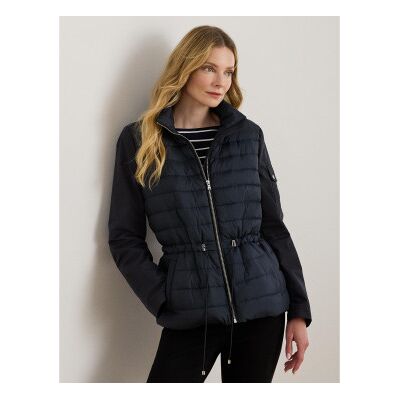 Lauren Ralph Lauren für Damen. 297979536003 Steppjacke mit marineblauem Trichterkragen (L), Lässig, Recyceltes Polyester, Nachhaltig Lauren Ralph Lauren für Damen. 297979536003 Steppjacke mit marineblauem Trichterkragen (L), Lässig, Recyceltes Polyester, Nachhaltig