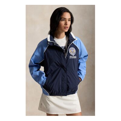 Polo Ralph Lauren für Damen. 211B15802001 Wimbledon-Logo-Windjacke navy (M), Blau, Lässig, Polyester, Marine Polo Ralph Lauren für Damen. 211B15802001 Wimbledon-Logo-Windjacke navy (M), Blau, Lässig, Polyester, Marine