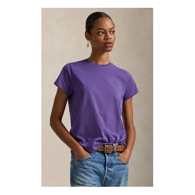 Polo Ralph Lauren für Damen. 211B14605002 Klassisches Fit Lila Baumwollstrick-T-Shirt (S), Lässig, Flieder, Baumwolle, Kurzarm Polo Ralph Lauren für Damen. 211B14605002 Klassisches Fit Lila Baumwollstrick-T-Shirt (S), Lässig, Flieder, Baumwolle, Kurzarm