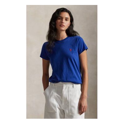 Polo Ralph Lauren für Damen. 211B14605007 Klassisches blaues Baumwoll-Strick-T-Shirt mit Classic Fit (XL), Lässig, Baumwolle, Kurzarm Polo Ralph Lauren für Damen. 211B14605007 Klassisches blaues Baumwoll-Strick-T-Shirt mit Classic Fit (XL), Lässig, Baumwolle, Kurzarm