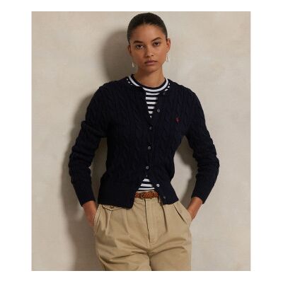 Polo Ralph Lauren für Damen. 211971868008 Marineblaue Baumwollstrickjacke in Achterform (S), Lässig, Baumwolle Polo Ralph Lauren für Damen. 211971868008 Marineblaue Baumwollstrickjacke in Achterform (S), Lässig, Baumwolle