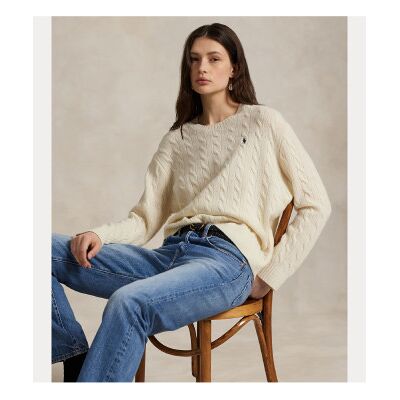 Polo Ralph Lauren für Damen. 211971865001 Pullover aus Wolle und Kaschmir weiß (S), Lässig Polo Ralph Lauren für Damen. 211971865001 Pullover aus Wolle und Kaschmir weiß (S), Lässig