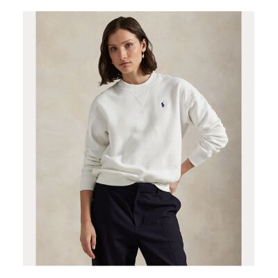 Polo Ralph Lauren für Damen. 211971697001 Einfarbiger Pullover weiß (M), Lässig, Baumwolle Polo Ralph Lauren für Damen. 211971697001 Einfarbiger Pullover weiß (M), Lässig, Baumwolle