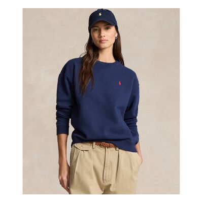 Polo Ralph Lauren für Damen. 211943006002 Marineblaues Sweatshirt mit Rundhalsausschnitt (S), Lässig, Baumwolle Polo Ralph Lauren für Damen. 211943006002 Marineblaues Sweatshirt mit Rundhalsausschnitt (S), Lässig, Baumwolle