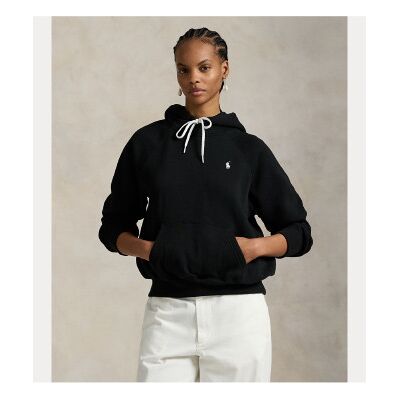 Polo Ralph Lauren für Damen. 211971698003 Shrunken Fit Fleece-Sweatshirt schwarz (M), Lässig, Baumwolle Polo Ralph Lauren für Damen. 211971698003 Shrunken Fit Fleece-Sweatshirt schwarz (M), Lässig, Baumwolle