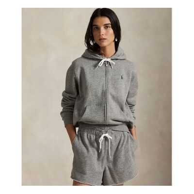 Polo Ralph Lauren für Damen. 211971699004 Graues Fleece-Sweatshirt mit Reißverschluss (XS), Lässig, Baumwolle Polo Ralph Lauren für Damen. 211971699004 Graues Fleece-Sweatshirt mit Reißverschluss (XS), Lässig, Baumwolle